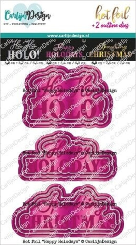 Carlijn Design Hot Foil Happy Holodays (CDHF-0040) Carlijn Design Hot Foil Happy Holodays (CDHF-0040)