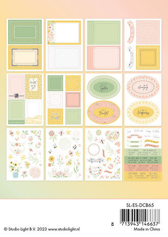 Studio Light Floral Pastel Frames A6 DIY Block (SL-ES-DCB65) Studio Light Floral Pastel Frames A6 DIY Block (SL-ES-DCB65)