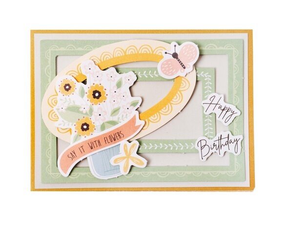 Studio Light Floral Pastel Frames A6 DIY Block (SL-ES-DCB65) Studio Light Floral Pastel Frames A6 DIY Block (SL-ES-DCB65)