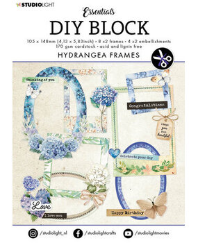 Studio Light Hydrangea Frames A6 DIY Block (SL-ES-DCB66) Studio Light Hydrangea Frames A6 DIY Block (SL-ES-DCB66)