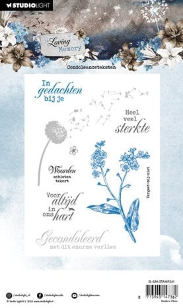Studio Light In Loving Memory Clear Stamps Condoleanceteksten (SL-ILM-STAMP561) Studio Light In Loving Memory Clear Stamps Condoleanceteksten (SL-ILM-STAMP561)