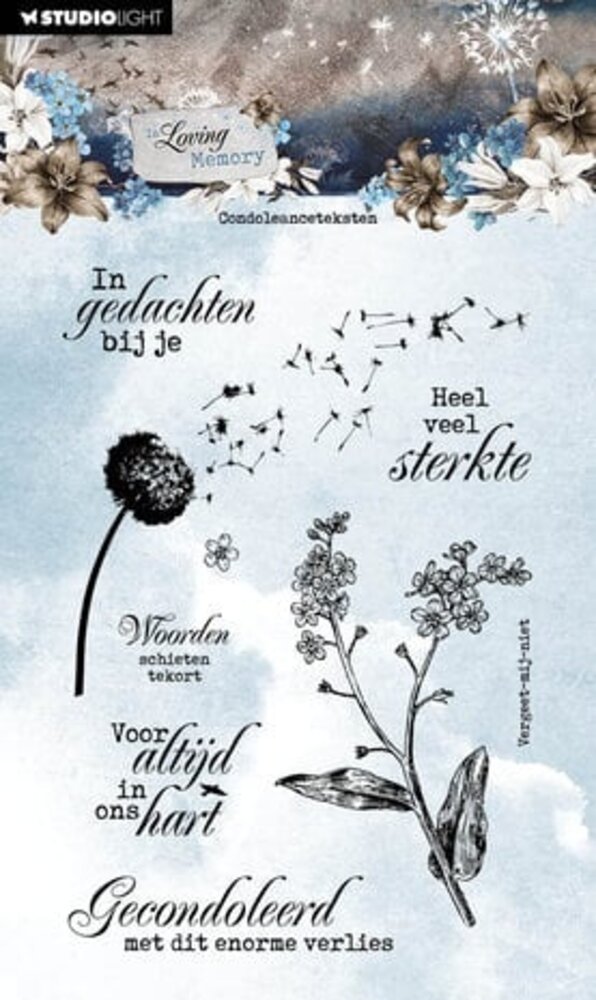 Studio Light In Loving Memory Clear Stamps Condoleanceteksten (SL-ILM-STAMP561) Studio Light In Loving Memory Clear Stamps Condoleanceteksten (SL-ILM-STAMP561)