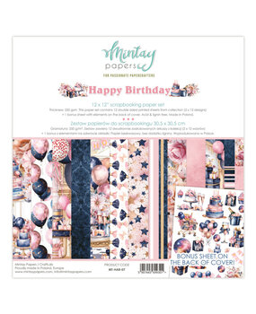 Mintay Happy Birthday 12x12 Inch Scrapbooking Paper Set (MT-HAB-07)