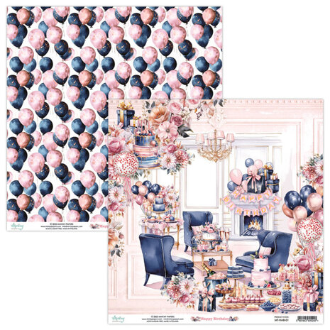 Mintay Happy Birthday 12x12 Inch Scrapbooking Paper Set (MT-HAB-07)