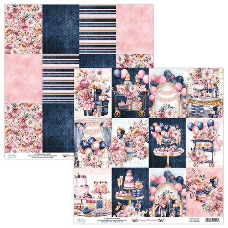 Mintay Happy Birthday 12x12 Inch Scrapbooking Paper Set (MT-HAB-07)