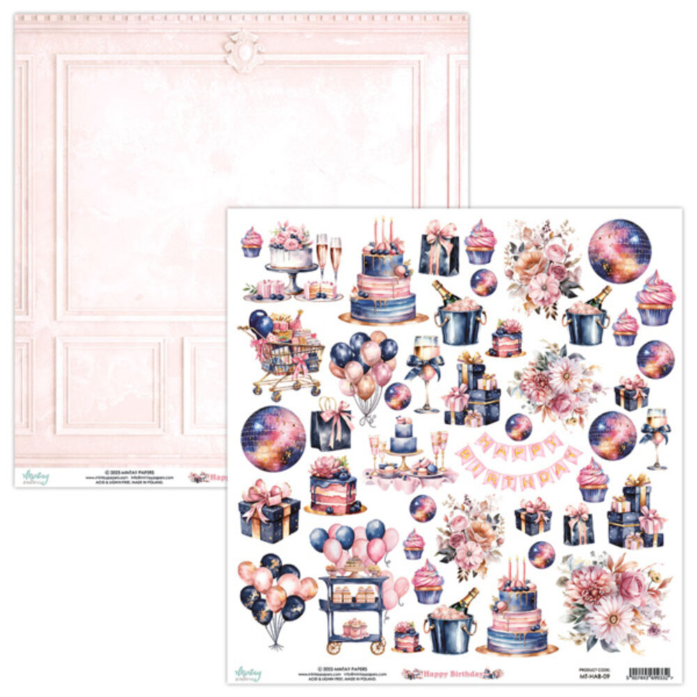 Mintay Happy Birthday 6x6 Inch Scrapbooking Paper Pad (MT-HAB-08) Mintay Happy Birthday 6x6 Inch Scrapbooking Paper Pad (MT-HAB-08)