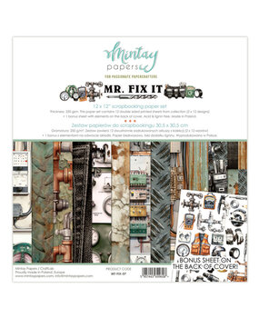 Mintay Mr. Fix It 12x12 Inch Scrapbooking Paper Set (MT-FIX-07) Mintay Mr. Fix It 12x12 Inch Scrapbooking Paper Set (MT-FIX-07)