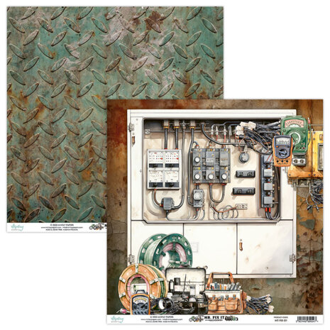 Mintay Mr. Fix It 6x6 Inch Scrapbooking Paper Pad (MT-FIX-08) Mintay Mr. Fix It 6x6 Inch Scrapbooking Paper Pad (MT-FIX-08)