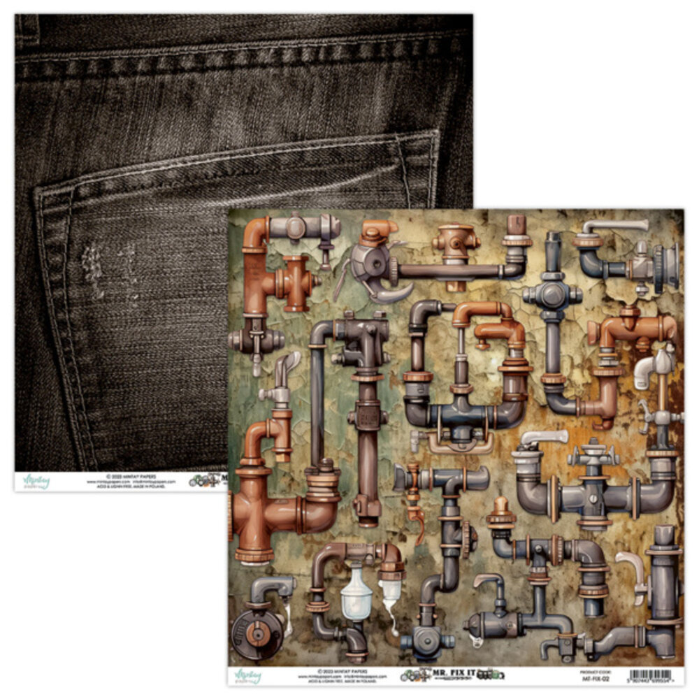 Mintay Mr. Fix It 6x6 Inch Scrapbooking Paper Pad (MT-FIX-08) Mintay Mr. Fix It 6x6 Inch Scrapbooking Paper Pad (MT-FIX-08)
