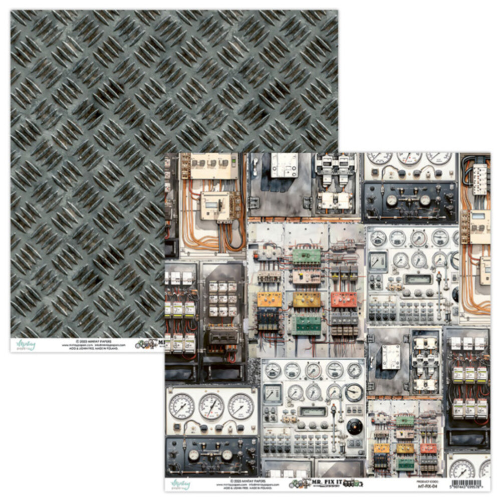 Mintay Mr. Fix It 6x6 Inch Scrapbooking Paper Pad (MT-FIX-08) Mintay Mr. Fix It 6x6 Inch Scrapbooking Paper Pad (MT-FIX-08)