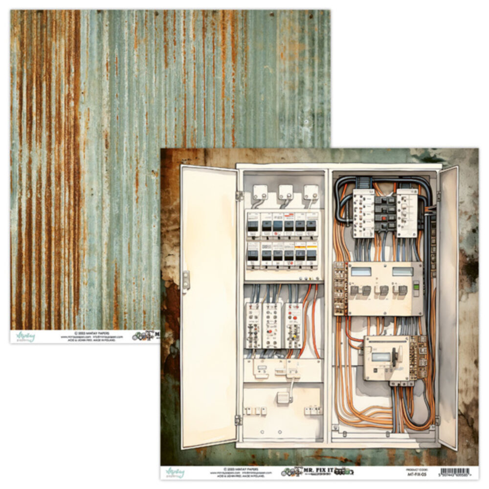 Mintay Mr. Fix It 6x6 Inch Scrapbooking Paper Pad (MT-FIX-08) Mintay Mr. Fix It 6x6 Inch Scrapbooking Paper Pad (MT-FIX-08)