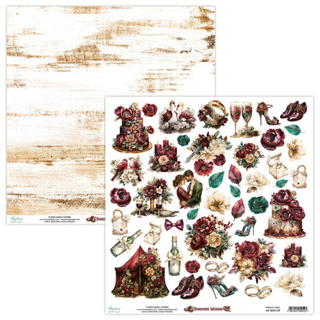 Mintay Bohemian Wedding 12x12 Inch Scrapbooking Paper Set (MT-BOH-07) Mintay Bohemian Wedding 12x12 Inch Scrapbooking Paper Set (MT-BOH-07)