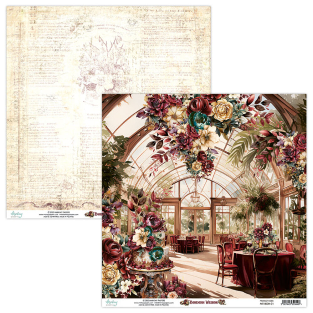 Mintay Bohemian Wedding 6x6 Inch Scrapbooking Paper Pad (MT-BOH-08) Mintay Bohemian Wedding 6x6 Inch Scrapbooking Paper Pad (MT-BOH-08)