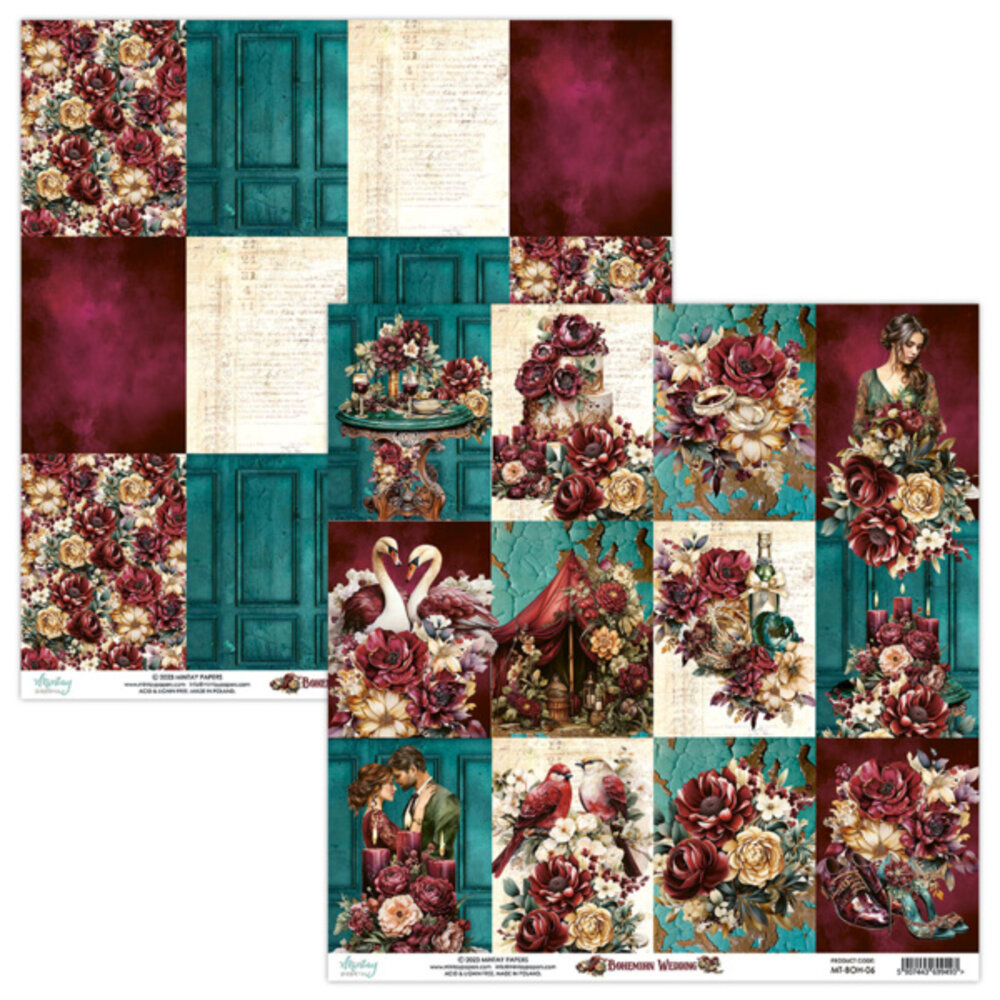 Mintay Bohemian Wedding 6x6 Inch Scrapbooking Paper Pad (MT-BOH-08) Mintay Bohemian Wedding 6x6 Inch Scrapbooking Paper Pad (MT-BOH-08)