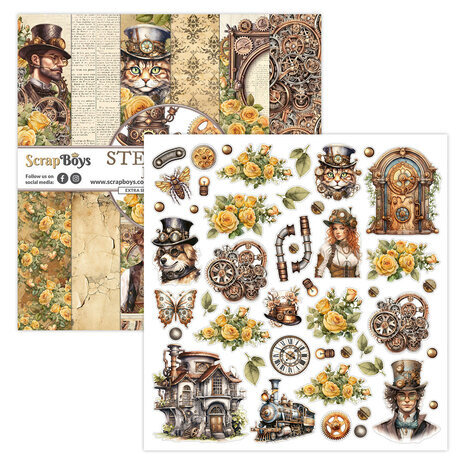 ScrapBoys Steampunk Journey 12x12 Inch Paper Pack (SB-STJO-08) ScrapBoys Steampunk Journey 12x12 Inch Paper Pack (SB-STJO-08)