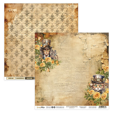 ScrapBoys Steampunk Journey 12x12 Inch Paper Pack (SB-STJO-08) ScrapBoys Steampunk Journey 12x12 Inch Paper Pack (SB-STJO-08)