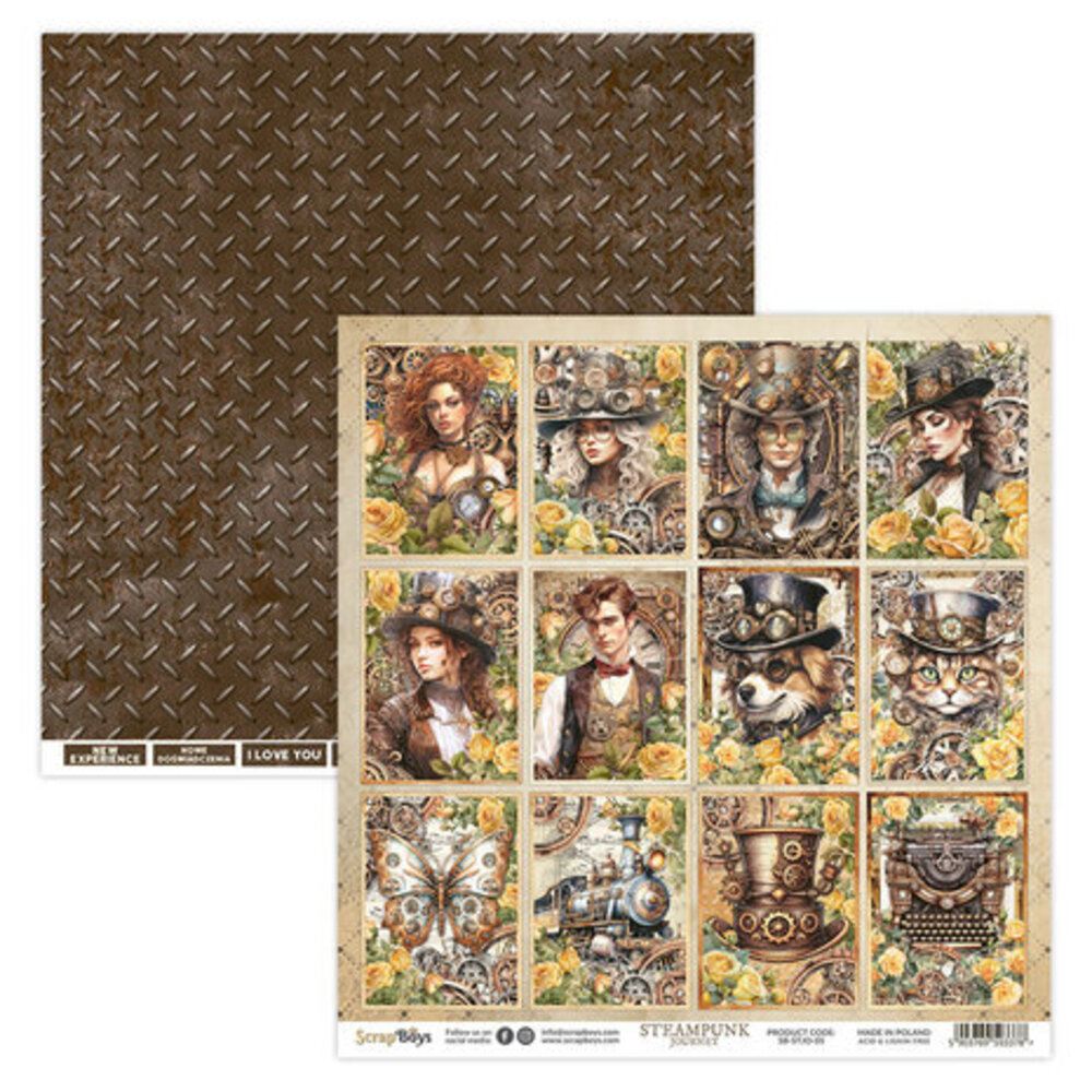 ScrapBoys Steampunk Journey 12x12 Inch Paper Pack (SB-STJO-08) ScrapBoys Steampunk Journey 12x12 Inch Paper Pack (SB-STJO-08)