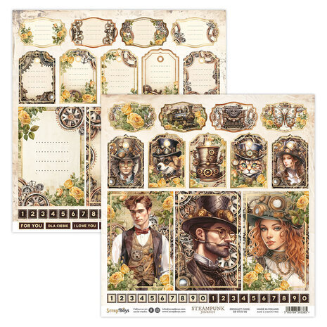 ScrapBoys Steampunk Journey 12x12 Inch Paper Pack (SB-STJO-08) ScrapBoys Steampunk Journey 12x12 Inch Paper Pack (SB-STJO-08)