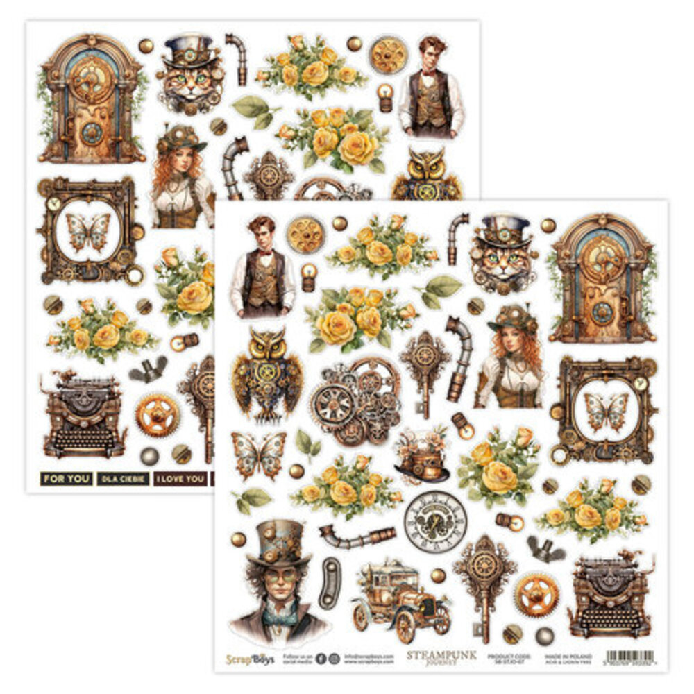 ScrapBoys Steampunk Journey 12x12 Inch Paper Pack (SB-STJO-08) ScrapBoys Steampunk Journey 12x12 Inch Paper Pack (SB-STJO-08)