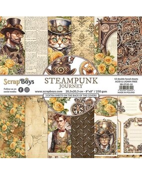 ScrapBoys Steampunk Journey 8x8 Inch Paper Pad (SB-STJO-10) ScrapBoys Steampunk Journey 8x8 Inch Paper Pad (SB-STJO-10)