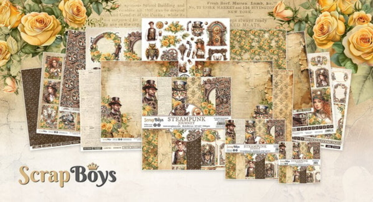 ScrapBoys Steampunk Journey 6x6 Inch Paper Pad (SB-STJO-09)