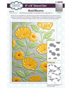 Creative Expressions Companion Colouring Stencil Bold Blooms (CEST131) Creative Expressions Companion Colouring Stencil Bold Blooms (CEST131)