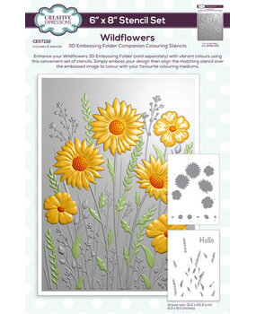 Creative Expressions Companion Colouring Stencil Wildflowers (CEST132) Creative Expressions Companion Colouring Stencil Wildflowers (CEST132)