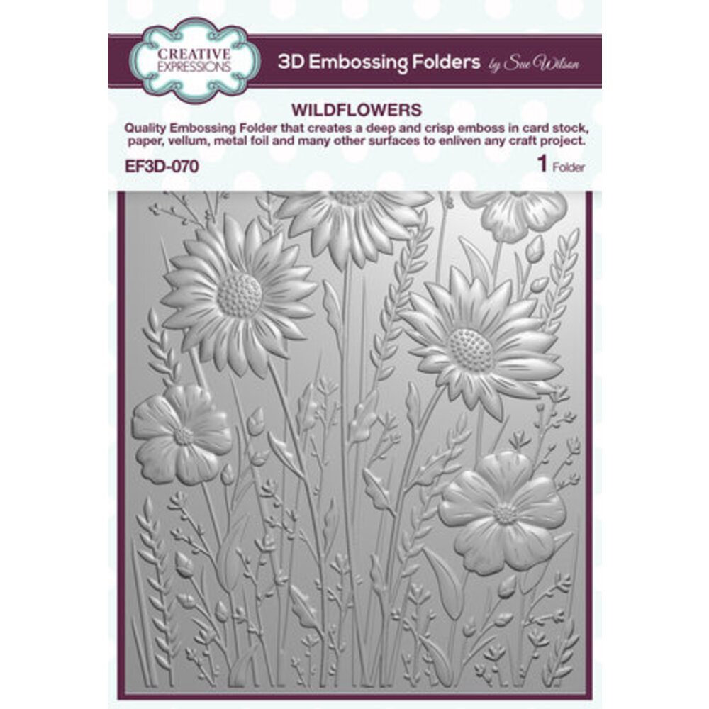 Creative Expressions Wildflowers 3D Embossing Folder (EF3D-070 ...