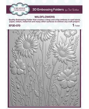 Creative Expressions Wildflowers 3D Embossing Folder (EF3D-070) Creative Expressions Wildflowers 3D Embossing Folder (EF3D-070)