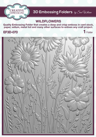 Creative Expressions Wildflowers 3D Embossing Folder (EF3D-070) Creative Expressions Wildflowers 3D Embossing Folder (EF3D-070)