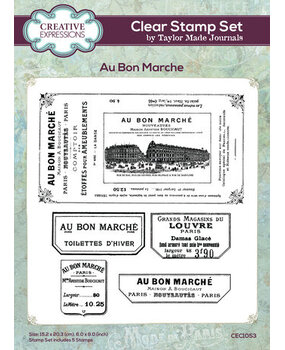 Creative Expressions Taylor Made Journals Clear Stamp Au Bon Marche (CEC1053) Creative Expressions Taylor Made Journals Clear Stamp Au Bon Marche (CEC1053)