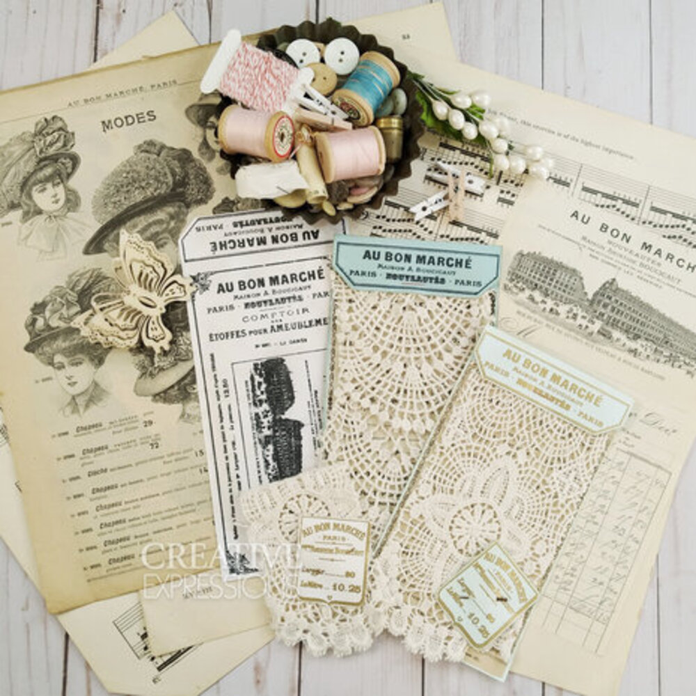 Creative Expressions Taylor Made Journals Clear Stamp Au Bon Marche (CEC1053)