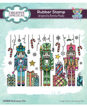 Creative Expressions Bonnita Moaby A6 Rubber Stamp Nutcracker Trio (CER038) Creative Expressions Bonnita Moaby A6 Rubber Stamp Nutcracker Trio (CER038)
