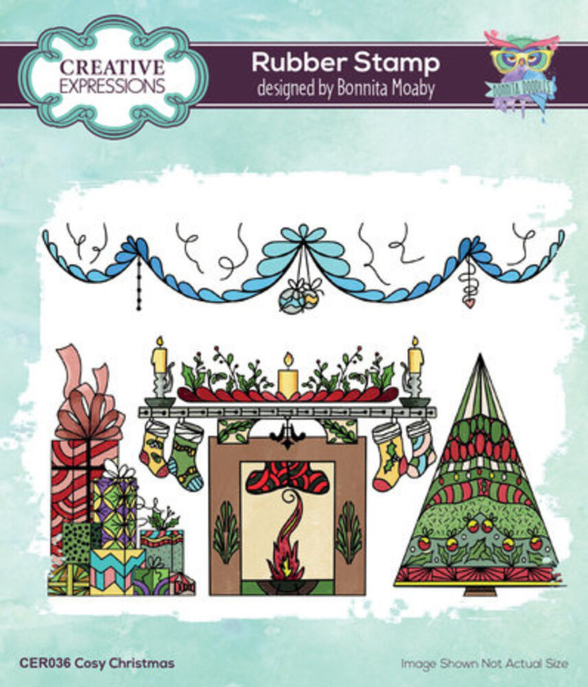 Creative Expressions Bonnita Moaby A6 Rubber Stamp Cosy Christmas (CER036)
