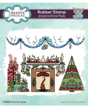 Creative Expressions Bonnita Moaby A6 Rubber Stamp Cosy Christmas (CER036)
