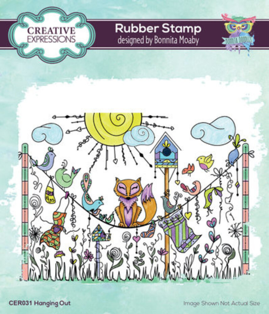 Creative Expressions Bonnita Moaby A6 Rubber Stamp Hanging Out (CER031) Creative Expressions Bonnita Moaby A6 Rubber Stamp Hanging Out (CER031)