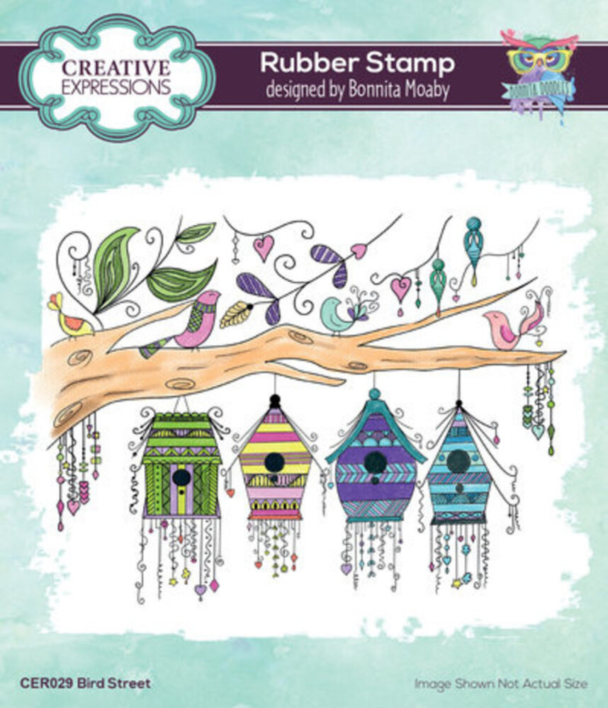 Creative Expressions Bonnita Moaby A6 Rubber Stamp Bird Street (CER029) Creative Expressions Bonnita Moaby A6 Rubber Stamp Bird Street (CER029)