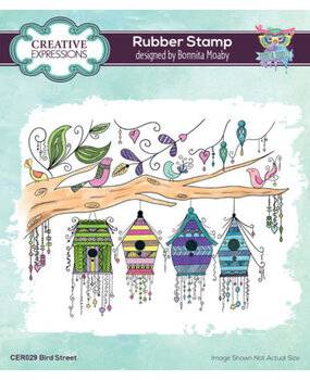 Creative Expressions Bonnita Moaby A6 Rubber Stamp Bird Street (CER029) Creative Expressions Bonnita Moaby A6 Rubber Stamp Bird Street (CER029)
