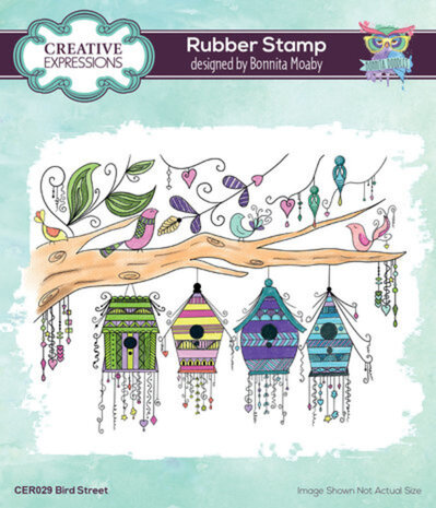 Creative Expressions Bonnita Moaby A6 Rubber Stamp Bird Street (CER029) Creative Expressions Bonnita Moaby A6 Rubber Stamp Bird Street (CER029)