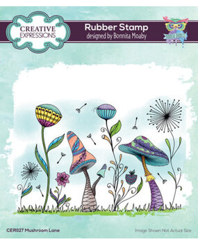 Creative Expressions Bonnita Moaby A6 Rubber Stamp Mushroom Lane (CER027) Creative Expressions Bonnita Moaby A6 Rubber Stamp Mushroom Lane (CER027)