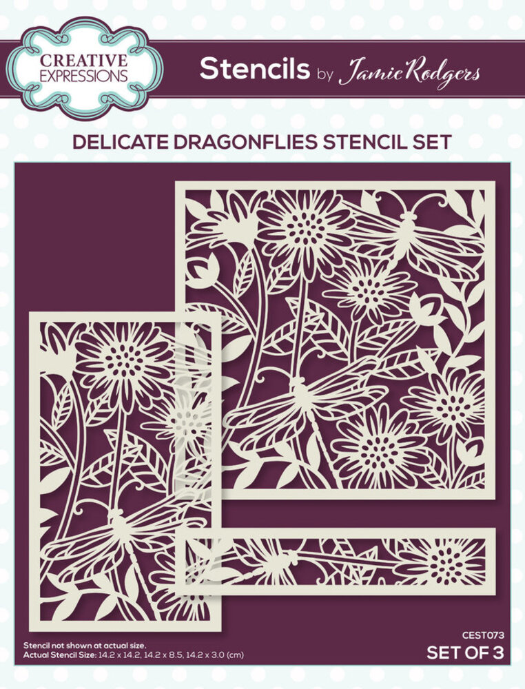 Creative Expressions Jamie Rodgers Stencils Delicate Dragonflies (CEST073) Creative Expressions Jamie Rodgers Stencils Delicate Dragonflies (CEST073)