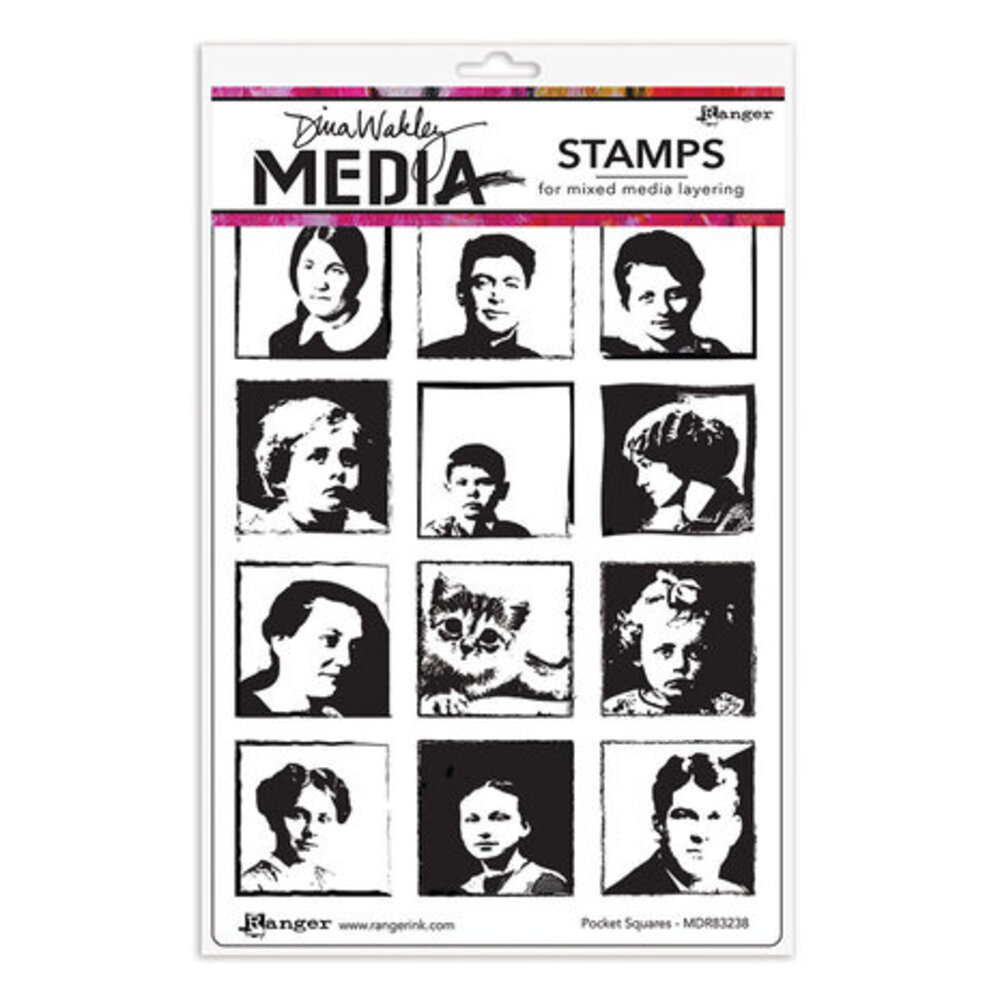 Dina Wakley MEdia Pocket Squares Cling Stamps (MDR83238) Dina Wakley MEdia Pocket Squares Cling Stamps (MDR83238)