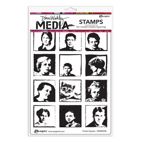 Dina Wakley MEdia Pocket Squares Cling Stamps (MDR83238) Dina Wakley MEdia Pocket Squares Cling Stamps (MDR83238)