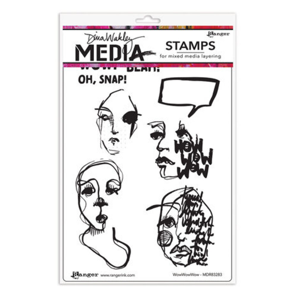 Dina Wakley MEdia WowWowWow Cling Stamps (MDR83283) Dina Wakley MEdia WowWowWow Cling Stamps (MDR83283)