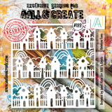 AALL and Create Masking Stencil 6x6 Inch Rainbow Lane (AALL-PC-189)