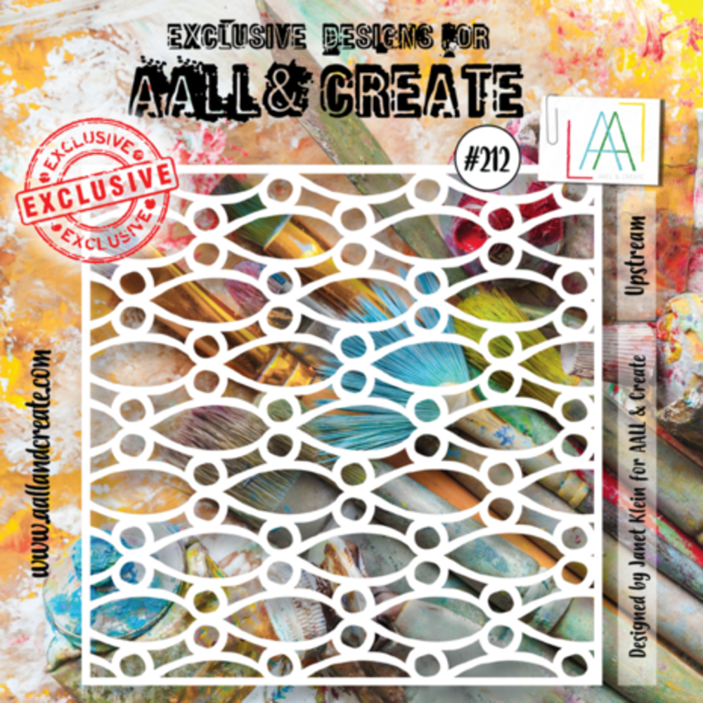 AALL and Create Masking Stencil 6x6 Inch Upstream (AALL-PC-212) AALL and Create Masking Stencil 6x6 Inch Upstream (AALL-PC-212)