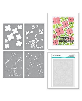 Spellbinders Blossoming Flowers Layered Stencil (STN-075)