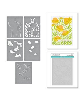 Spellbinders Coneflower Layered Stencil (STN-077)