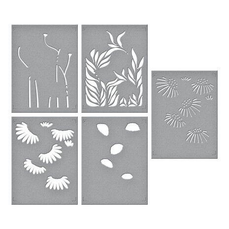 Spellbinders Coneflower Layered Stencil (STN-077)