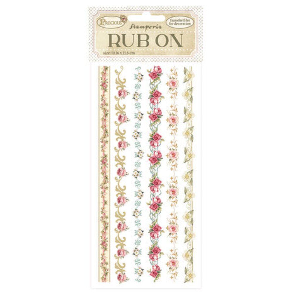 Stamperia Precious Rub-On 4x8,5 Inch Stripes (DFLRB60) Stamperia Precious Rub-On 4x8,5 Inch Stripes (DFLRB60)